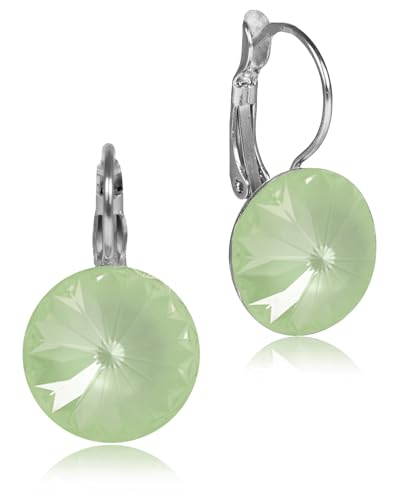 LUISIA® Ohrringe Rivoli mit Kristallen von Swarovski® (14 mm, Matt Agave Grün) von LUISIA