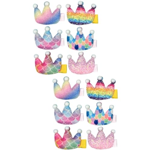 Haarspangen, 12 Stück, Perlen-Haarspangen for Mädchen, Kronen-Haarspangen, Clip for Haare, Mädchen-Haarspangen, Mädchen-Haarnadel, Haarnadel, Mädchen-Kind-Clip von LUJIAHUAN
