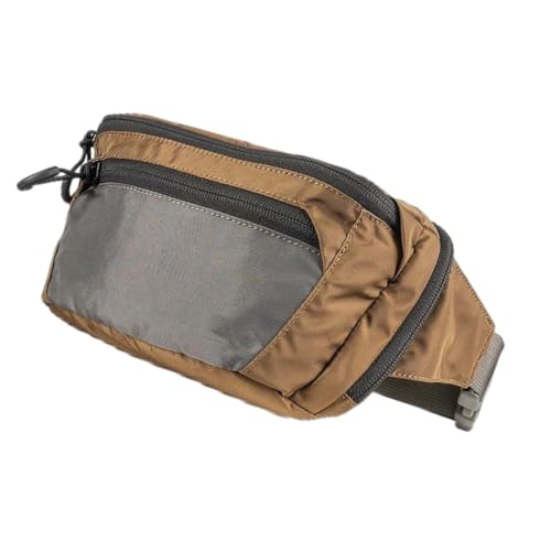 Gürteltasche im koreanischen Stil, für Damen und Herren, modische Handygeldbörse, einfache Münzgürtel, Münztasche, modisches Handy für Damen und Herren, braun, Einheitsgröße von LUJIAXI