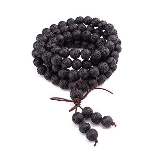 LUJIAXI Elegante buddhistische Halskette, 8 mm, 108 schwarze Perlen, buddhistisches Gebet, religiöser Schmuck für Familienmitglieder, Knöchelarmbänder für Damen LUJIAXI Elegante buddhistische Halskette, 8 mm, 108 schwarze Perlen, buddhistisches Gebet, religiöser Schmuck für Familienmitglieder, Knöchelarmbänder für Damen von LUJIAXI