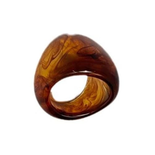 LUJIAXI Modische, braune Harzringe, stabile braune Harzringe, Verzierung für Frauen, die Individualität umarmen, Modeschmuck LUJIAXI Modische, braune Harzringe, stabile braune Harzringe, Verzierung für Frauen, die Individualität umarmen, Modeschmuck von LUJIAXI