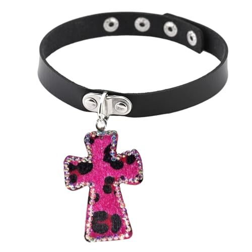Modische Y2K Leopardenmuster Kreuz Anhänger Halskette Kreuz Anhänger Halskette Halsband Kette für Frauen Mädchen Choker, Einheitsgröße, Wie beschrieben, Wie beschrieben Modische Y2K Leopardenmuster Kreuz Anhänger Halskette Kreuz Anhänger Halskette Halsband Kette für Frauen Mädchen Choker, Einheitsgröße, Wie beschrieben, Wie beschrieben von LUJIAXI