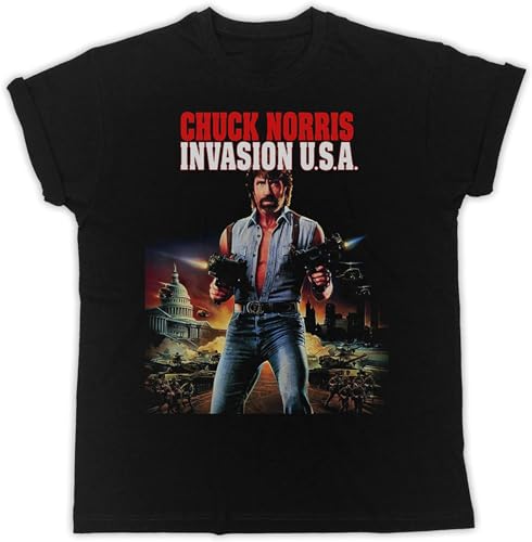 Chuck Norris Invasion U.S.A Poster T-Shirt Crew Neck Unisex Short Sleeve T-Shirt XXXL Chuck Norris Invasion U.S.A Poster T-Shirt Crew Neck Unisex Short Sleeve T-Shirt XXXL von LUJIEBAO