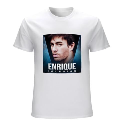 Enrique Iglesias Music Crew Neck Unisex Short Sleeve T-Shirt White S Enrique Iglesias Music Crew Neck Unisex Short Sleeve T-Shirt White S von LUJIEBAO