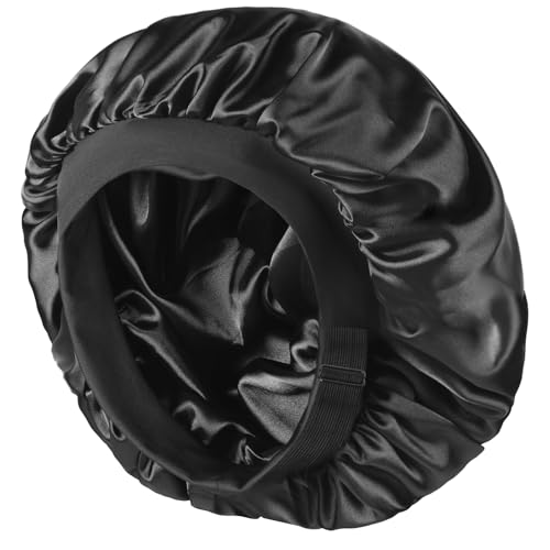 LUKACY Seidensatin-Haube zum Schlafen, groß, verstellbar, Seidensatin-Haarkappe für Frauen, lockiges Haar-Zubehör LUKACY Seidensatin-Haube zum Schlafen, groß, verstellbar, Seidensatin-Haarkappe für Frauen, lockiges Haar-Zubehör von LUKACY