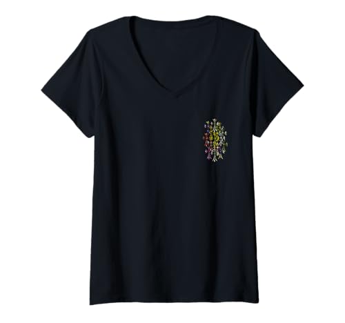 Damen The Diamond Cross Multi Variation T-Shirt mit V-Ausschnitt Damen The Diamond Cross Multi Variation T-Shirt mit V-Ausschnitt von LUKE GALLERY