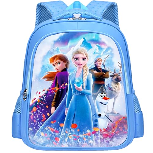 YOUYIKE Rucksack Kindergarten Mädchen, Viel StauraumGeeignet Kinderrucksack, Anime Children's Backpack, Grundschultasche, Eiskönigin Rucksack Kindergarten für Kinder 5 bis 10 Jahren von LUKIUP