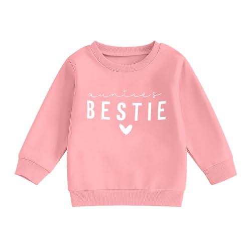 LUKYCILD Passendes Sweatshirt für Tante und Tanten: geschlechtsneutrale Babykleidung, lässig, langärmelig, Pink-Baby, 1 Jahre von LUKYCILD