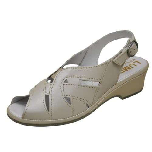 Lumel 4x-857 Mersey-Sandalen, anatomisch, breit, Taupe, Taupe 804, 36 EU von LUMEL