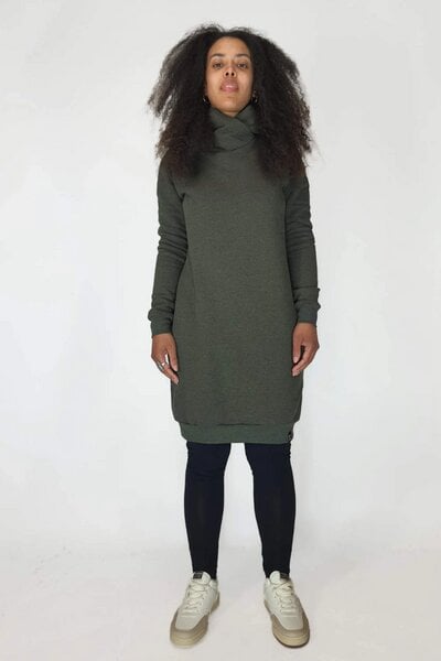 LUMEN organic Hoodiekleid SWEAT oliv von LUMEN organic