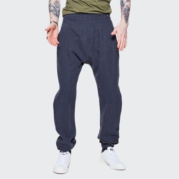 LUMEN organic Hose EXTRA BAGGY Leinen blau von LUMEN organic