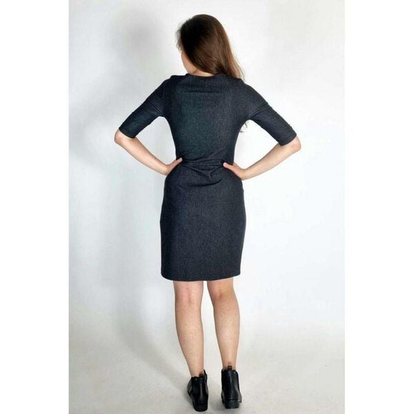 LUMEN organic Kleid drapiert DENIM STRETCH von LUMEN organic