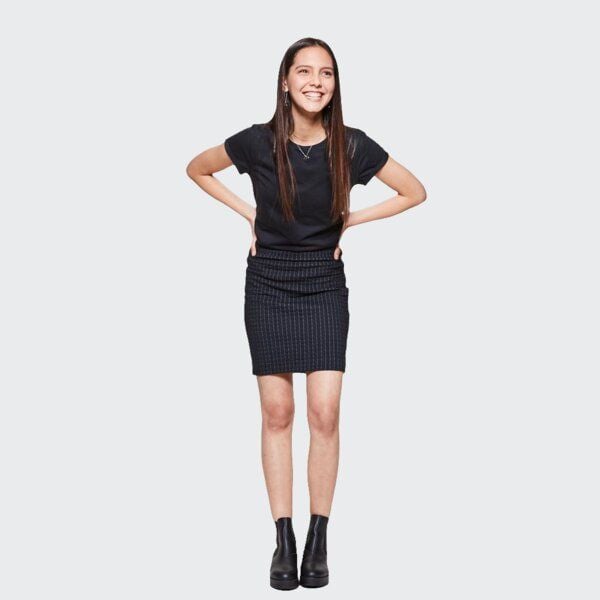 LUMEN organic Minirock STEPP schwarz/grau von LUMEN organic