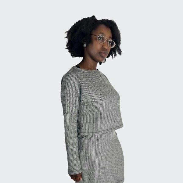 LUMEN organic Pullover CROPPED Struktur hellgrau LUMEN organic Pullover CROPPED Struktur hellgrau von LUMEN organic