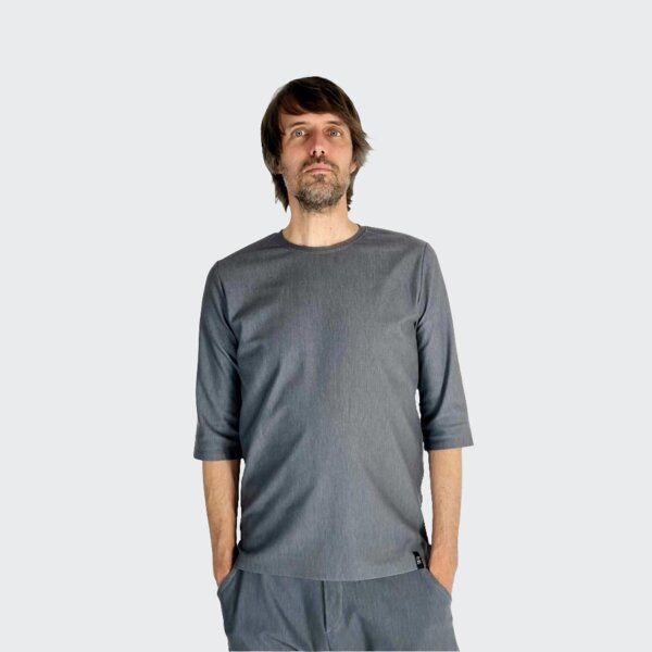 LUMEN organic Shirt VOKUHILA Denim Stretch grau LUMEN organic Shirt VOKUHILA Denim Stretch grau von LUMEN organic