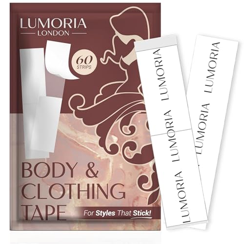Linda's Essentials Fashion Tape doppelseitiges Klebeband Kleidung, transparentes Body Tape doppelseitg, geeignet für alle Stoffarten und empfindliche Haut, selbstklebend mit starkem Halt, 60 Stück Linda's Essentials Fashion Tape doppelseitiges Klebeband Kleidung, transparentes Body Tape doppelseitg, geeignet für alle Stoffarten und empfindliche Haut, selbstklebend mit starkem Halt, 60 Stück von LUMORIA