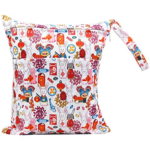 LUMoony Windeltasche wetbag wiederverwendbar 1Pcs Wiederverwendbar Nasstaschen Wasserdicht Organizer Beutel Reisetaschen Windelbeutel Reißverschlusstaschen windelbeutel für Babys Windeln von LUMoony