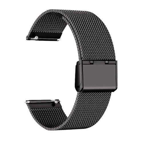 LUNIQUESHOP Uhrenarmband, 18mm Ersatz Edelstahl Metallgitterband,Schnellverschluss Uhrenarmband Metallschraube,Smart Watch Armbänder für Männer Frauen- Schwarz LUNIQUESHOP Uhrenarmband, 18mm Ersatz Edelstahl Metallgitterband,Schnellverschluss Uhrenarmband Metallschraube,Smart Watch Armbänder für Männer Frauen- Schwarz von LUNIQUESHOP