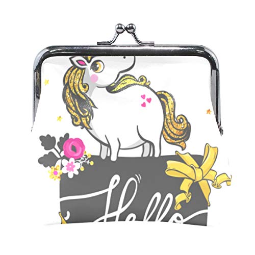 LUNLUMO Gold Einhorn Leder Geldbörse Geldbörse Geldbörse Snap Verschluss Clutch, Mehrfarbig/Meereswellen (Ocean Tides), Einheitsgröße von LUNLUMO