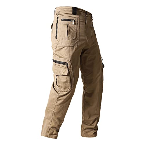 Cargohose Herren LUNULE Militär Cargohose Outdoor Taktische Hose mit vielen Taschen Baumwolle Arbeitshose Lange Freizeithose Ranger Hose Unifarben, einfarbig Militärhose Casual Softshellhose Jagd Hose von LUNULE