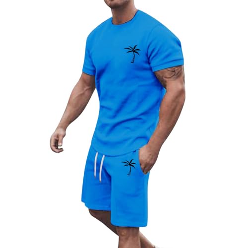 Freizeitanzug Herren Sportanzug Männer Kurzarm T-Shirt Und Shorts Bequeme Trainingsanzug Outdoor Sport Tracksuit Casual Outfit 2-Teiliges Activewear Streetwear Baggy Freizeitanzug Herren Sportanzug Männer Kurzarm T-Shirt Und Shorts Bequeme Trainingsanzug Outdoor Sport Tracksuit Casual Outfit 2-Teiliges Activewear Streetwear Baggy von LUNULE