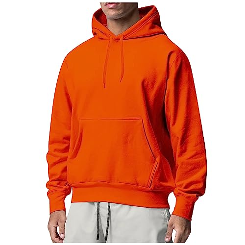 Herren Hoodie Oversized MäNner Einfarbig Pullover Langarm Mit Kapuze Und Tasche Herren Basic Kapuzenpullover Casual Locker Sweatjacke Lose Classic Hoody Regular Fit Sweatshirt Kapuzenjacke Outwear von LUNULE