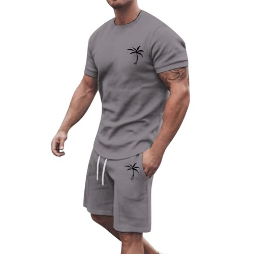 Jogginganzug Herren Sportanzug Männer Kurzarm T-Shirt Und Shorts Bequeme Trainingsanzug Outdoor Sport Tracksuit Casual Outfit 2-Teiliges Activewear Streetwear Baggy Jogginganzug Herren Sportanzug Männer Kurzarm T-Shirt Und Shorts Bequeme Trainingsanzug Outdoor Sport Tracksuit Casual Outfit 2-Teiliges Activewear Streetwear Baggy von LUNULE