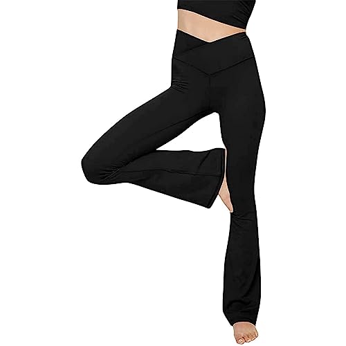 LUNULE Baumwoll UnterwäSche Damen Weite Hose Damen Mittelalter Hose Damen 80Er Leggings Damen Damen Leggings 3/4 Luftige Hosen Damen Sommer Legings Kargo Hosen Frau (Schwarz, XXL) von LUNULE