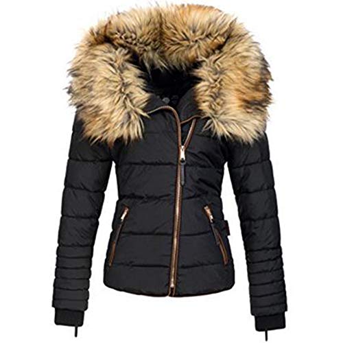 LUNULE Damen Winterparka Groß Fellkragen Baumwolljacke Lange Ärmel Stepp Kälteschutz Übergangsjacke für Frauen Herbst Winter Warm Outdoorparka Damen Lässiger Übergangsmantel Funktionsparka LUNULE Damen Winterparka Groß Fellkragen Baumwolljacke Lange Ärmel Stepp Kälteschutz Übergangsjacke für Frauen Herbst Winter Warm Outdoorparka Damen Lässiger Übergangsmantel Funktionsparka von LUNULE