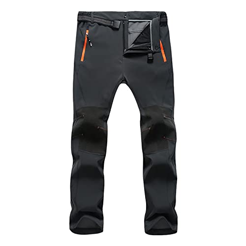 LUNULE Herren Arbeitshose Modisch Farbblock Tactical Hose Herbst Winter Warm Gefüttert Verdickte Freizeithose für Männer Outdoor Winddicht Trekkinghose Herren Lange Regular Fit Wanderhose Sporthose von LUNULE