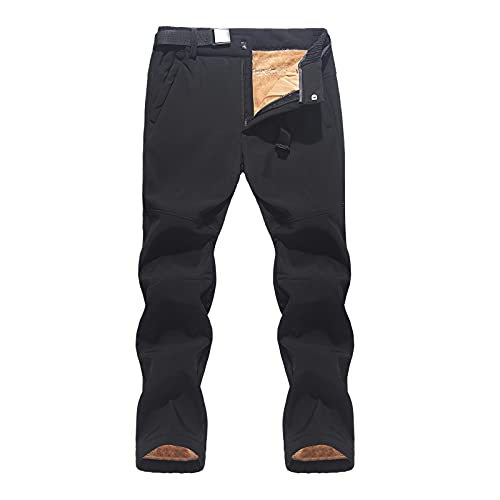 LUNULE Herren Arbeitshose Winddicht Wasserdicht Outdoorhose Herbst Winter Warm Gefüttert Trekkinghose für Männer Lange Regular Fit Softshellhose mit Reißverschlusstaschen Herren Wanderhose Sporthose LUNULE Herren Arbeitshose Winddicht Wasserdicht Outdoorhose Herbst Winter Warm Gefüttert Trekkinghose für Männer Lange Regular Fit Softshellhose mit Reißverschlusstaschen Herren Wanderhose Sporthose von LUNULE
