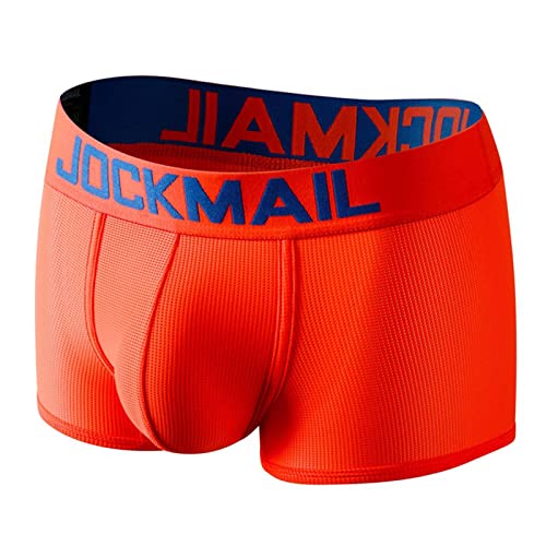 LUNULE Herren Boxershorts Bequeme und Atmungsaktive Unterhosen Basic Sport Sportunterhose Enganliegend Elastisch Retroshorts für Männer Low-Rise Unterwäsche Mesh Bikini Herren Hipster Boxer von LUNULE
