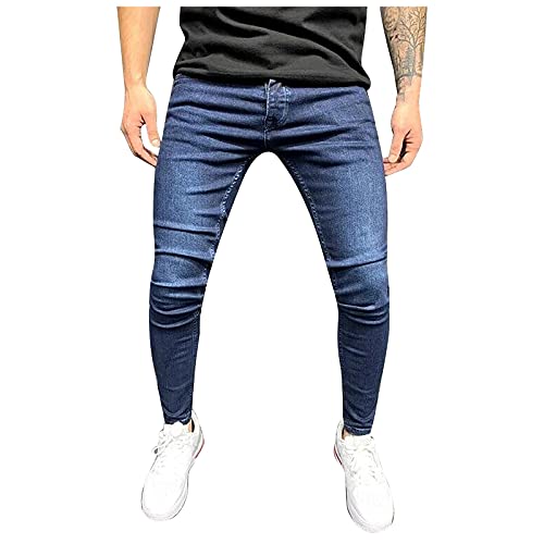 LUNULE Herren Jeanshose Skinny Fit Modell Jeans-Hose Lange Stretch Cargo Jeans Für Männer Sport Jogger Sporthose Casual Jeans Herren Slim Tapered Freizeithose von LUNULE