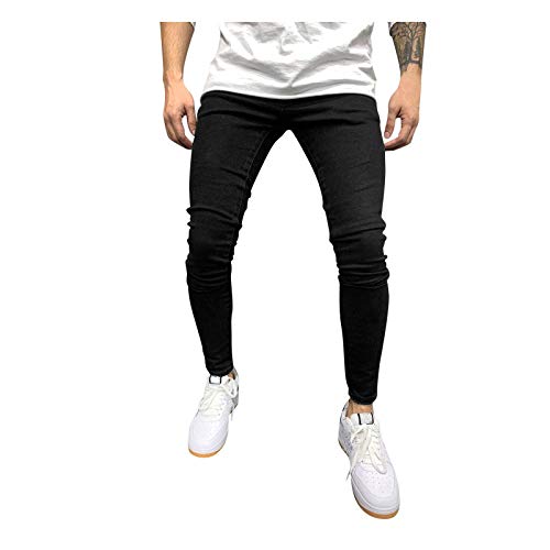 LUNULE Herren Jeanshose Skinny Fit Modell Jeans-Hose Lange Stretch Cargo Jeans Für Männer Sport Jogger Sporthose Casual Jeans Herren Slim Tapered Freizeithose von LUNULE