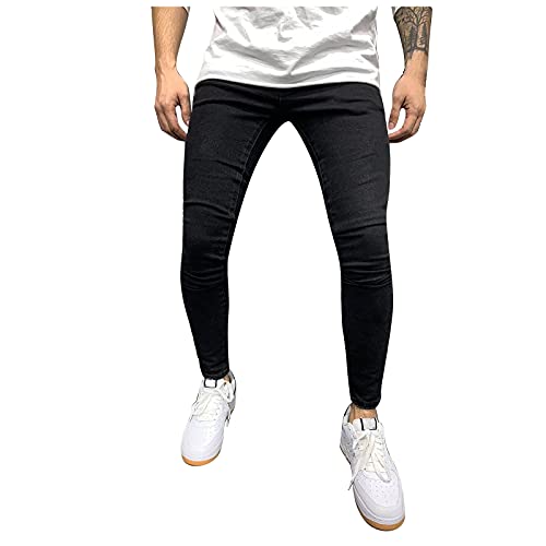 LUNULE Herren Jeanshose Skinny Fit Modell Jeans-Hose Lange Stretch Cargo Jeans Für Männer Sport Jogger Sporthose Casual Jeans Herren Slim Tapered Freizeithose von LUNULE