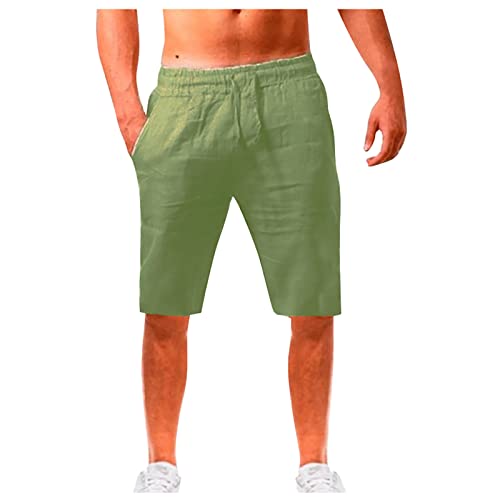 Shorts Herren Sommer Baumwolle Leinen Kurze Hose Mit Taschen Elastische Taille Beach Leicht Und Luftige Freizeithose Musselin Sommerhose Für Männer Leinenhose Shorts Herren Sommer Baumwolle Leinen Kurze Hose Mit Taschen Elastische Taille Beach Leicht Und Luftige Freizeithose Musselin Sommerhose Für Männer Leinenhose von LUNULE