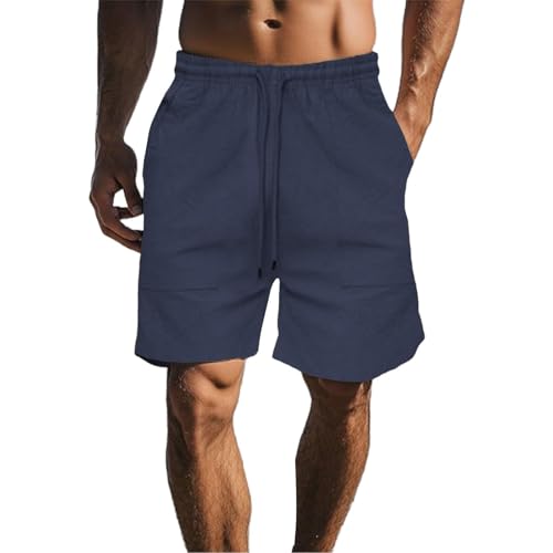 Sporthose Herren Kurz Baggy Leinenhose Mit Gummizug Elastische Taille Sommerhose Leicht Beach Shorts Bequeme Atmungsaktiv Freizeithose Casual Lockere Stoffhose Sporthose Herren Kurz Baggy Leinenhose Mit Gummizug Elastische Taille Sommerhose Leicht Beach Shorts Bequeme Atmungsaktiv Freizeithose Casual Lockere Stoffhose von LUNULE