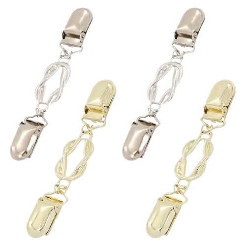 Cinch-Clip-Set – 4 Stück, silber-goldfarben, Taillenmieder, Clip, Kleider-Clips für Damenmode, für verschiedene Damenbekleidung Cinch-Clip-Set – 4 Stück, silber-goldfarben, Taillenmieder, Clip, Kleider-Clips für Damenmode, für verschiedene Damenbekleidung von LUODAKA