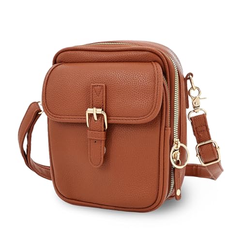 Vintage Messenger Bag, Leder Crossbody Taschen für Damen, Leder Crossbody Sling Bags für Frauen, Anti-Diebstahl Vintage eingebaute Geldbörse, große Kapazität Vintage Messenger Bag, Leder Crossbody Taschen für Damen, Leder Crossbody Sling Bags für Frauen, Anti-Diebstahl Vintage eingebaute Geldbörse, große Kapazität von LUODAKA