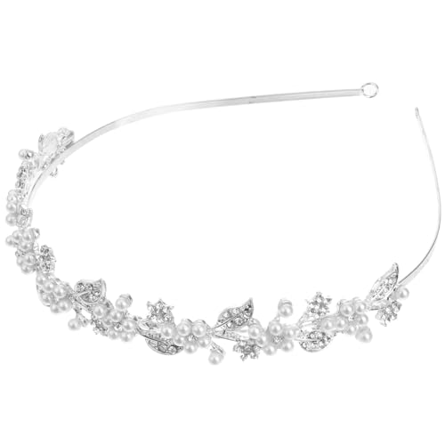 Rhinestone Haarschmuck Hochzeit - Silberner Haarreif Mit Strass Und Perlen Ideal FüR Hochzeiten Und Partys GrößE von LUOEM