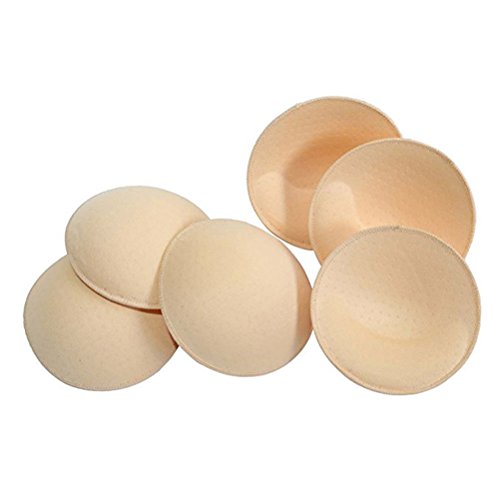 LUOEM BH Einsätze Pads Runde BH Pads Pushup Schwamm BH Cup Insert Pad Push Up 3 Paare (Beige) von LUOEM