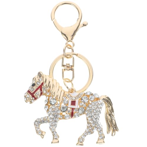 LUOEM Legierung SchlüSselanhäNger Pferd - Kreativ Gestalteter Bling Bling AnhäNger FüR Modebewusste 5.6 X 4.7 X 3 Cm Tolles Geschenk FüR Pferdeliebhaber von LUOEM