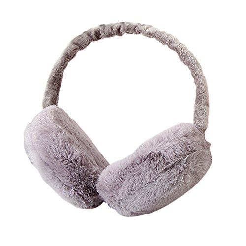 LUOEM Winter Ohrenschützer Ohrenwärmer faltbare Plüsch Earmuffs Unisex warm Ohrenschutz (Grau) von LUOEM