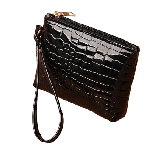 LUOFENG 2024 Brieftasche Alligator Textur Kreditkarte Bank Karte Halter Frau Mädchen Kurze Art Geldbörse Kupplung Einfarbig Brieftasche von LUOFENG