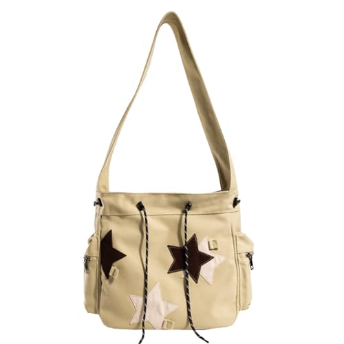 LUOFENG 2024 Messenger Bag Canvas Star Bag Schultasche Große Kapazität Umhängetasche Umhängetasche für Teenager Vielseitige Vintage-Tasche von LUOFENG