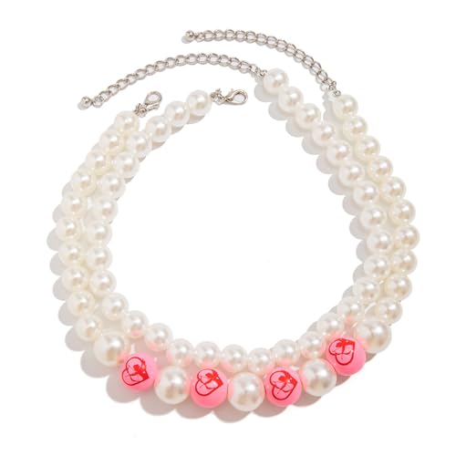 LUOFENG Elegante Halsketten mit Perlenimitat und Perlenschmuck für Frauen. Stilvolles und vielseitiges Schlüsselbeinketten-Accessoire von LUOFENG