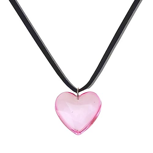 LUOFENG Herz-Anhänger-Halsketten, Mädchen-Herz-Halsketten, Anhänger-Halskette, Herren-Halskette, Liebes-Halsketten, perfektes Geschenk für Männer und Kinder von LUOFENG