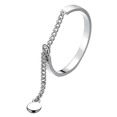 LUOFENG Kette, einfache offene Ringe, verstellbares Kettenband, minimalistischer Schmuck, Statement, süßes Geschenk für Frauen, Männer, Mädchen von LUOFENG