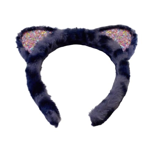 LUOFENG Leopardenmuster Haarreif Katzenohren Form Stirnbänder Halloween Cosplay Kopfschmuck für Halloween Cosplay von LUOFENG