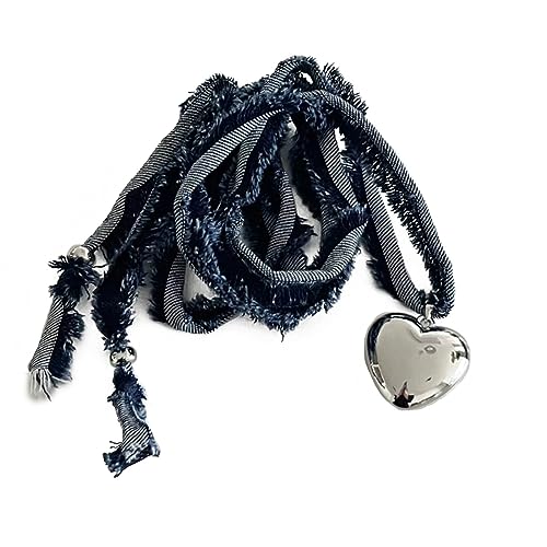 LUOFENG Mode-Halskette, Herz-Halskette, weibliches Temperament, Nischennetz, Schlüsselbeinkette, koreanische Version, verstellbare Kette für Studenten von LUOFENG